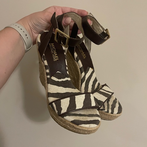 MICHAEL Michael Kors Zebra Print Wedges - Picture 3 of 9